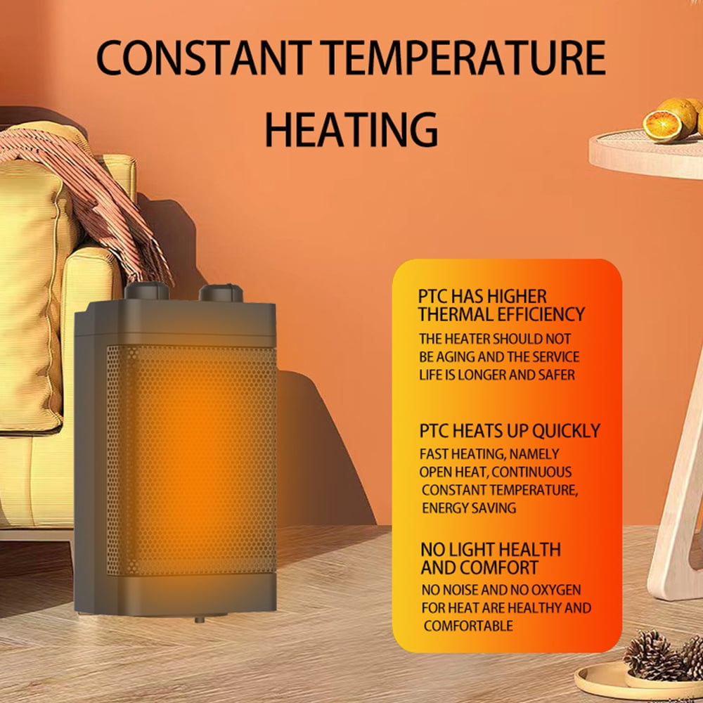 Htovila Space Heater Fan, 1500W PTC Ceramic Fast Heating Portable Heater with 3 Gears Adjustable