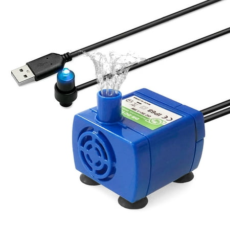 Htovila USB  Fountain Pump Replacement Low Noise Pump Motor with Indicator