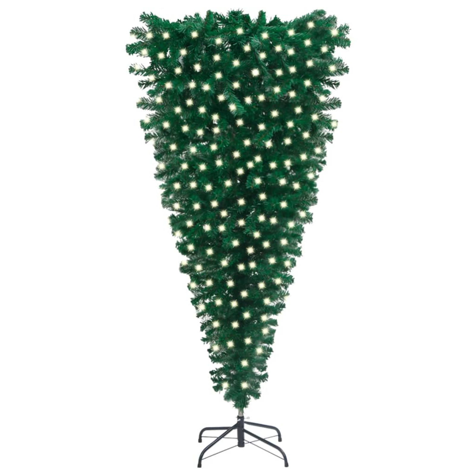 Htovila Upsidedown Artificial Christmas Tree with LEDs Green 82.7