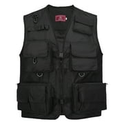 Htovila V-Neck Multi-Pockets Polyester, Fishing Vest Mens