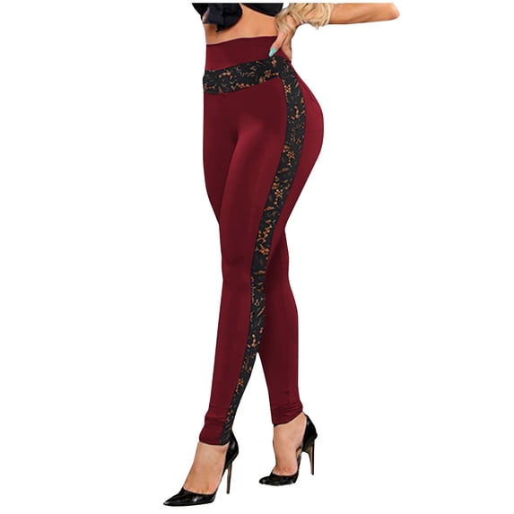 Htrmlpk Women Plus Size Yoga Pants Elastic Waist Full Length Running Pants Athletic Workout Jogging Trousers