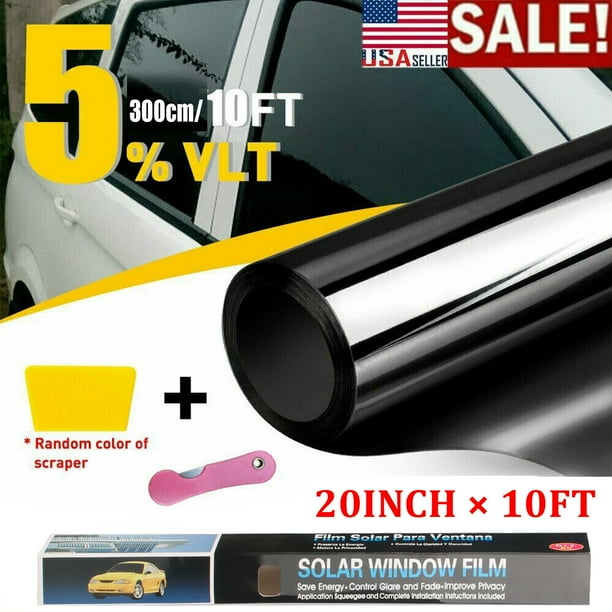 Htwon 5 VLT Uncut Roll Window Tint Film 20" x 10ft Feet Car Home