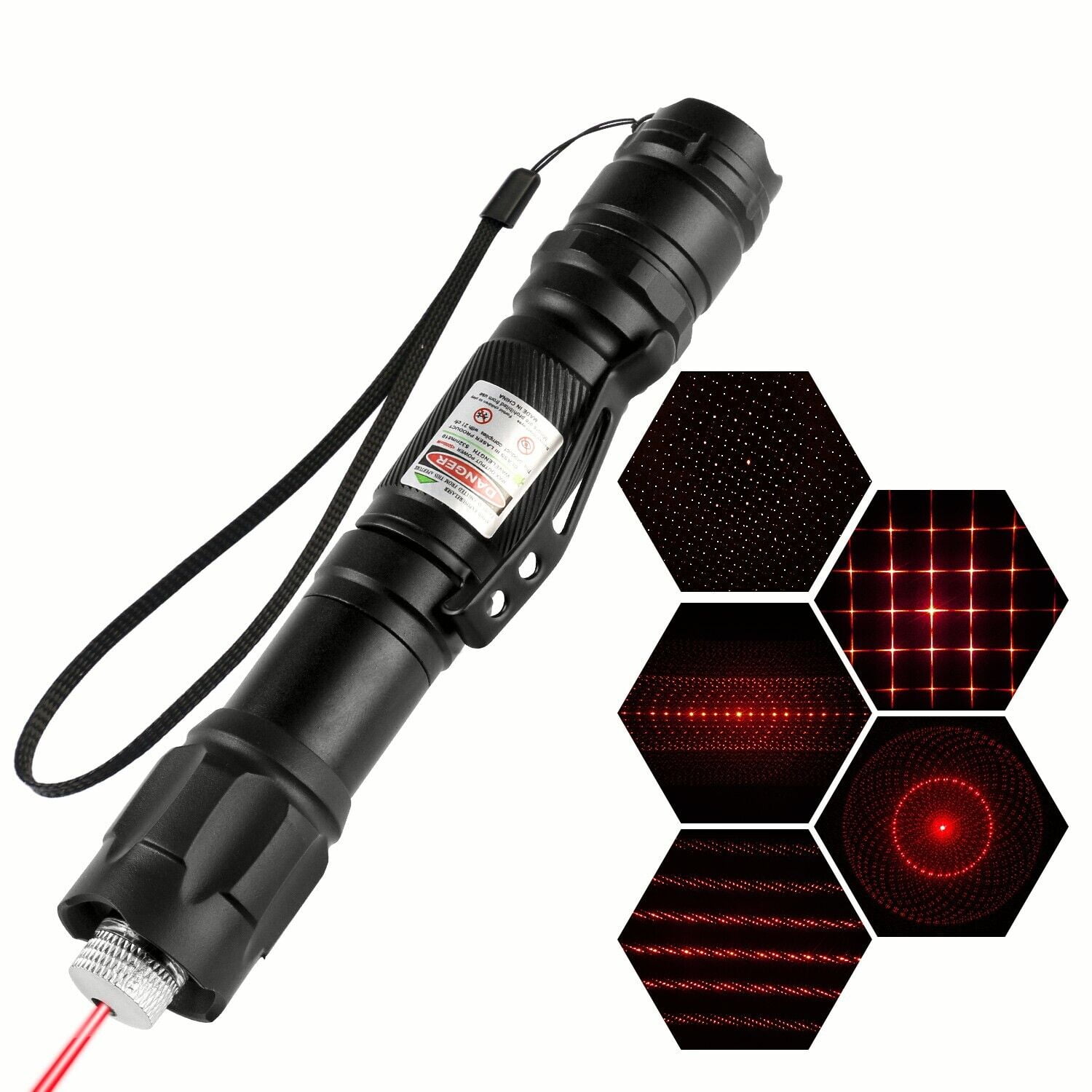 Htwon 5000Miles Red Laser Pointer Pen 532nm Rechargeable 5mw Lazer Beam+Batt+Charger
