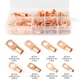 thumbnail image 1 of Htwon 60Pcs Battery Terminals Connectors Copper Ring Wire Ends Lugs Gauge AWG 4 6 8 10, 1 of 13