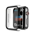 thumbnail image 1 of Htwon Anti-Scratched Tempered Glass+Protective Case For Apple Watch Series 4/5/6/SE 44mm Screen Protector Rugged Cover Bumper iwatch Accessories, 1 of 12