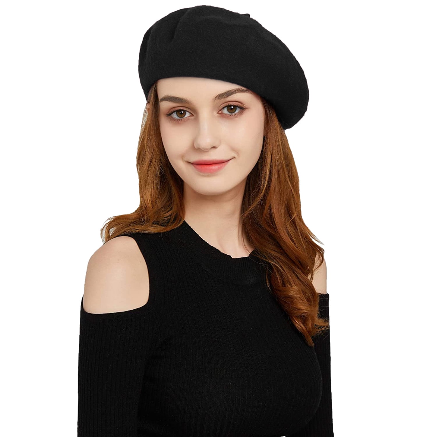 Htwon Beret Hats for Women Solid Berets for Women Wool Spring Octagonal