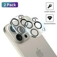 thumbnail image 1 of Htwon Camera Lens Protector Tempered Glass for iPhone 15 Pro 6.1inch/15 Pro Max 6.7inch, Clear, 2Pcs, 1 of 11