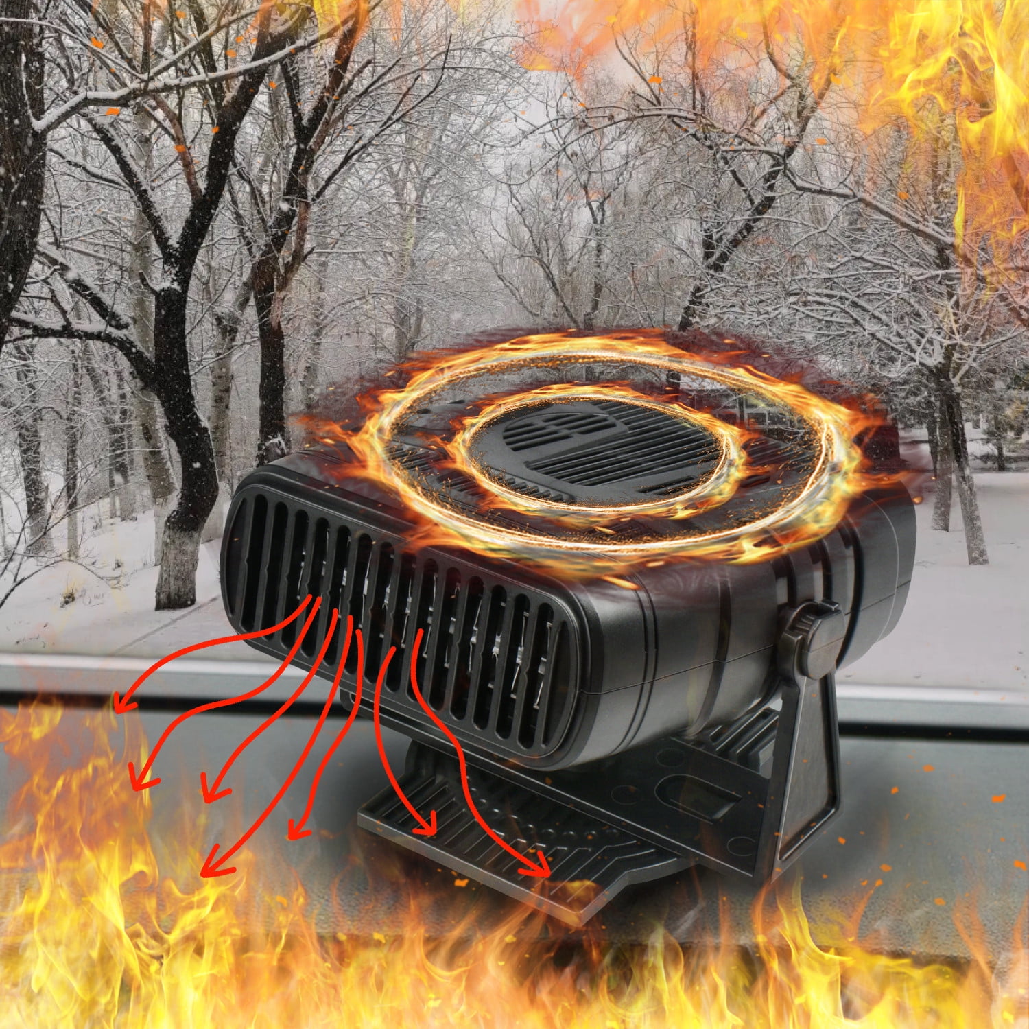 Car Amplifier Cooling Fans 2 In 1 Portable Car Heater Or Fan 12v