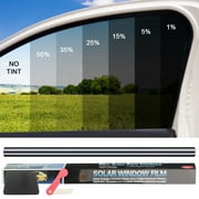 Htwon Car Window Tint 50% VLT Film Roll Kit Uncut Decals Interior for Car Office Commercial