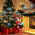 thumbnail image 1 of Htwon Christmas Electric Climbing Santa Claus,with Music Electric Climb Ladder Hanging,African American Santa Claus Christmas Decor, 1 of 10