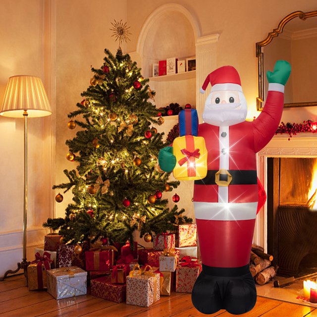 Htwon Christmas Inflatables Outdoor Decorations Santa Claus BlowUp