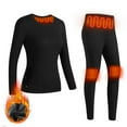 thumbnail image 1 of Htwon Electric Heated Mens Thermal Underwear Rechargeable USB Thermal Underwear Set Winter Fleece Base Layer, 1 of 25