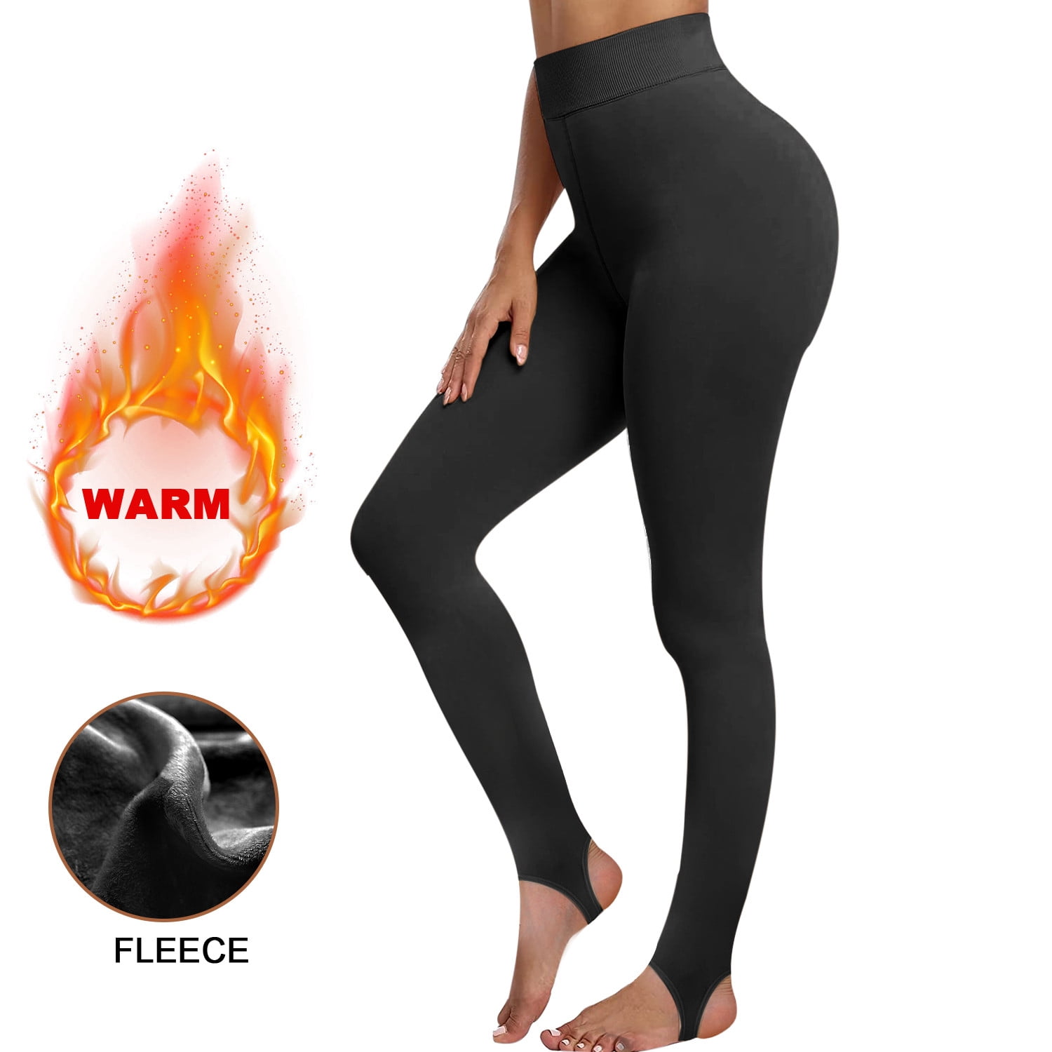 Diravo Fleece Lined Leggings For Women - High Waist Tummy Control, Winter Warm & Fashionable