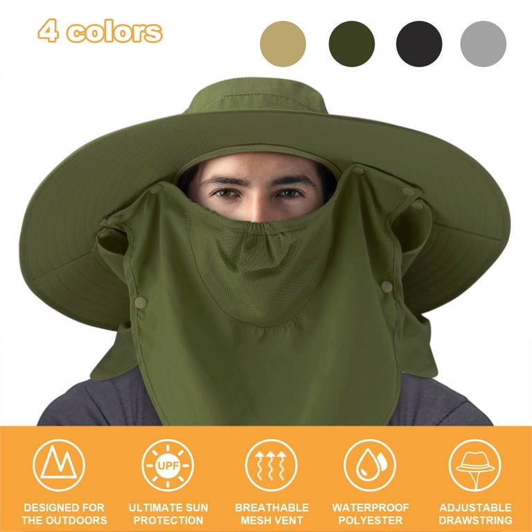Htwon Hat Ear Neck Sun Cover Flap Cap Outdoor Men Women Wide  display picture 1