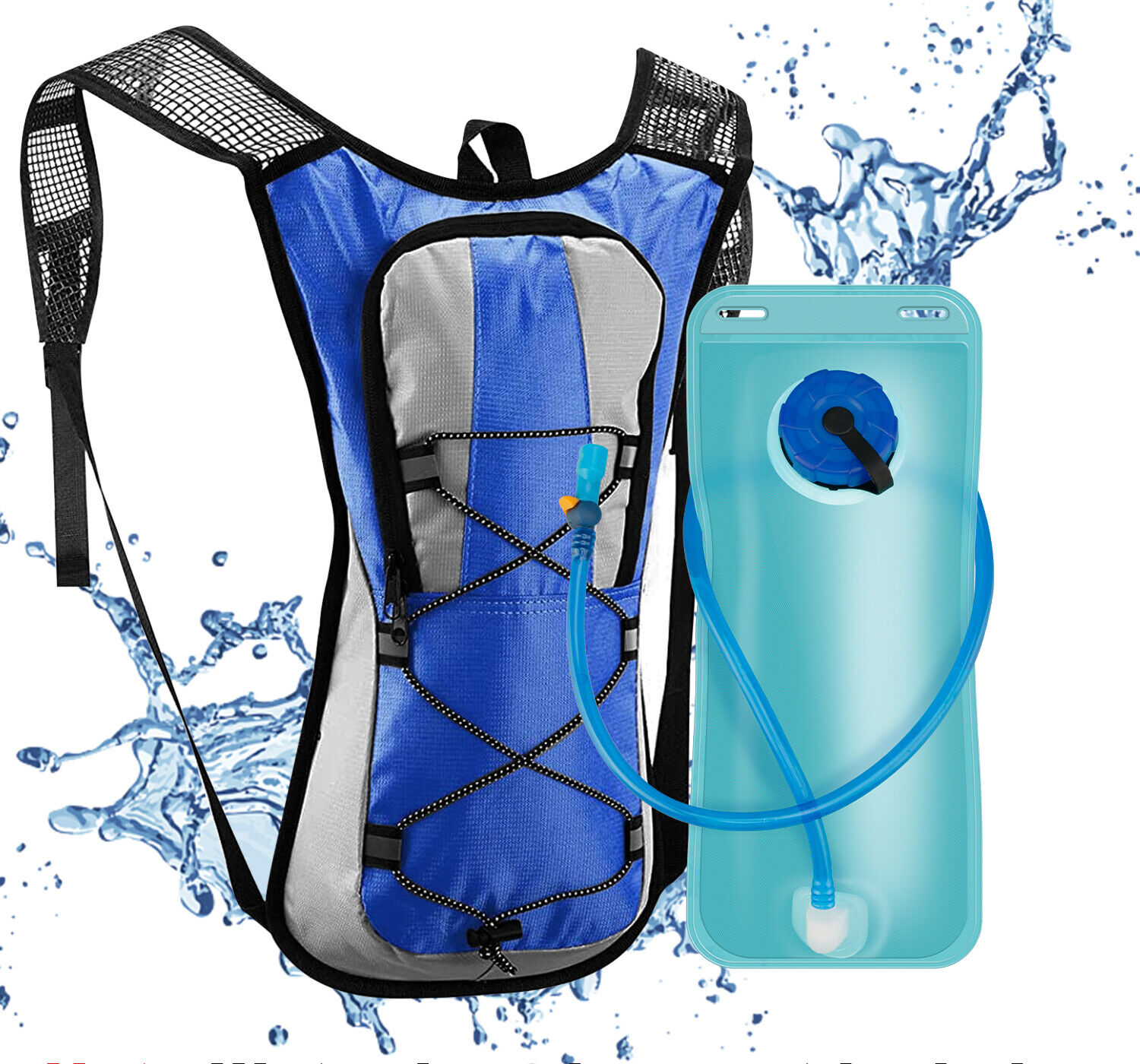 Htwon Hydration Backpack With 2L BPA Free Bladder, Lightweight Daypack