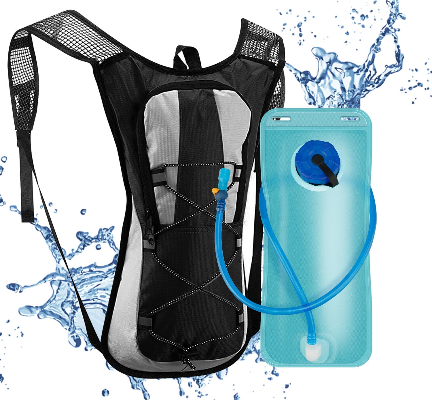 Htwon Hydration Backpack With 2L BPA Free Bladder, Lightweight Daypack