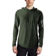 thumbnail image 1 of Htwon Men Hoodie Active Sportswear Long Sleeve Fleece Workout Gym Pullover Activewear, 1 of 17
