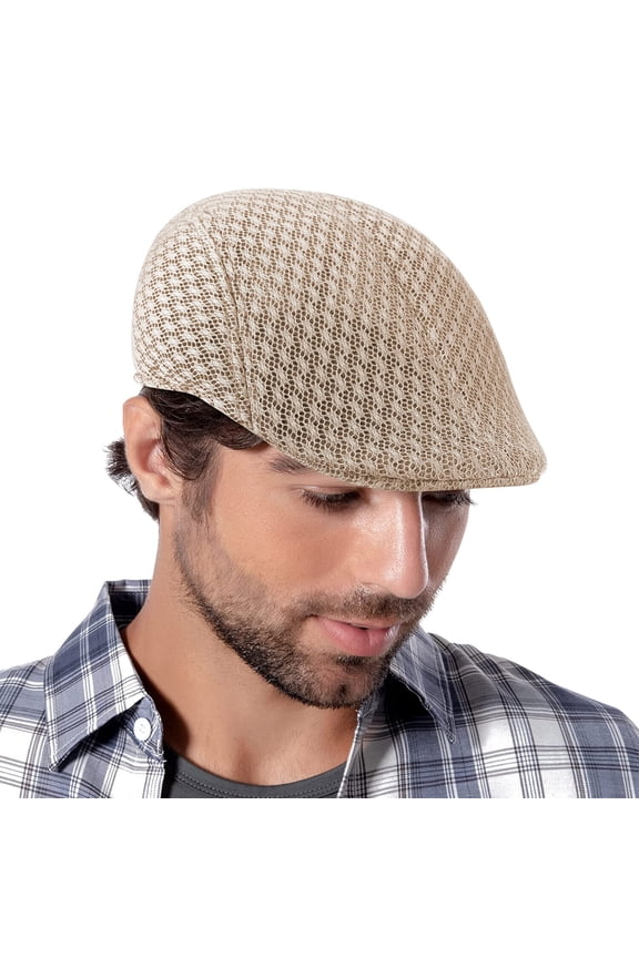 Men Ivy Flat Hat Solid Cotton Newsboy Gatsby Cap Golf Driving Irish Ascot Cabbie
