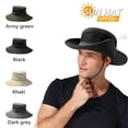 thumbnail image 1 of Htwon Men Women Sun Hat Waterproof Wide Brim Bucket Hat UV Protection Boonie Caps,for Outdoor Fishing Hunting, 1 of 12