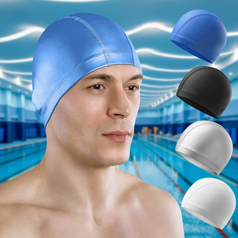 Htwon Men Womens Silicone Swim Cap High Elasticity Solid Color Swimming Hat Keep Your Hair Dry for Swim Pool Walmart