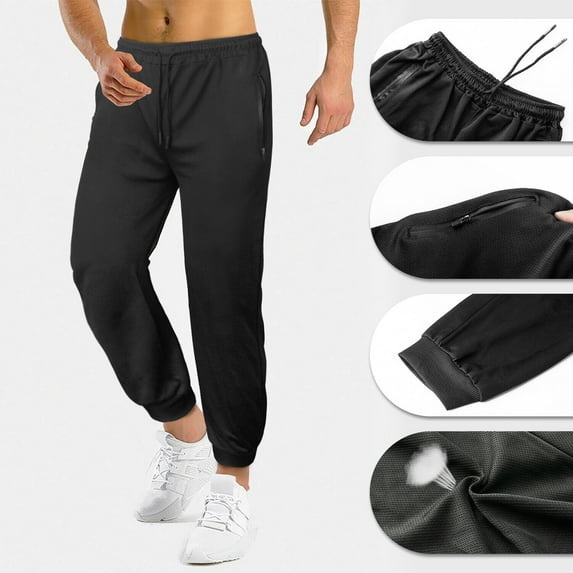Htwon Men's Athletic Workout Joggers Lightweight Running Pants Quick Dry Jogging Gym