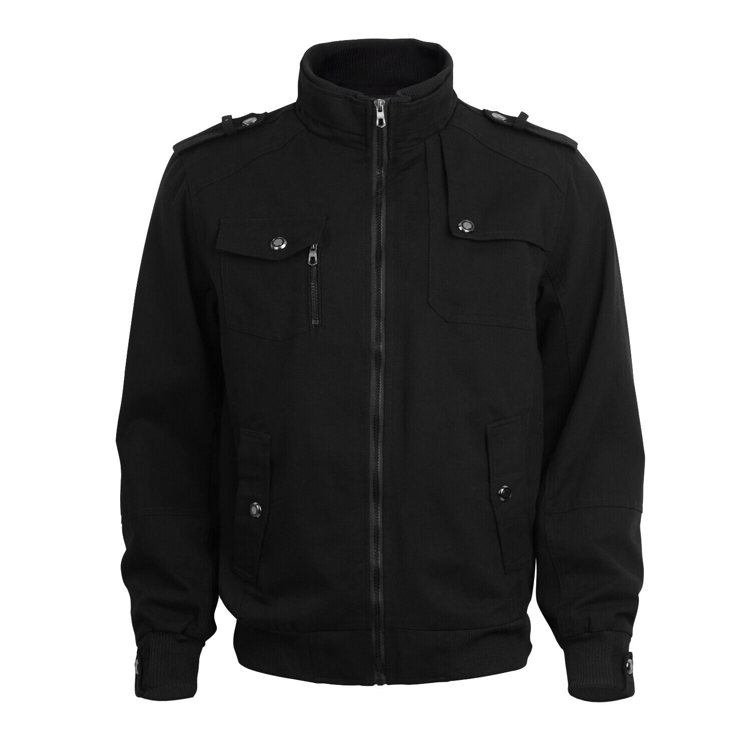 Htwon Men's Jacket Standup Collar Jacket Military Style Cotton Jacket