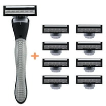 Htwon Men's Razor 5-Blade Manual 1 Handle and 8 Razor Blade Refills