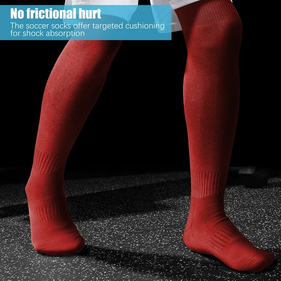 Htwon Mens Football Plain Long Socks Sport Over Knee High Large Hockey Soccer Baseball