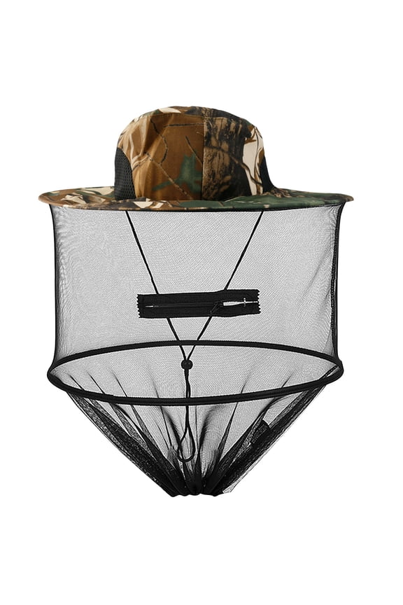 Mosquito Head Net Sun Hat Bug Bee Protection Mesh Fishing Outdoor Men Women Cap Camo