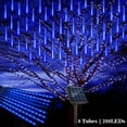 thumbnail image 1 of Htwon Solar 288 LED Lights Meteor Shower Rain Tree String Light Garden Party Outdoor, 1 of 24