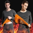thumbnail image 1 of Htwon Thermal Underwear for Mens Set Long John Underwear Long Sleeve Base Layer Set (Gray, M), 1 of 20