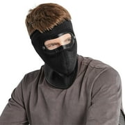 Htwon Unisex Winter Ears And Eyes Protection neck outdoor Outdoor Anti-fog goggles Warm Face Mask，Black