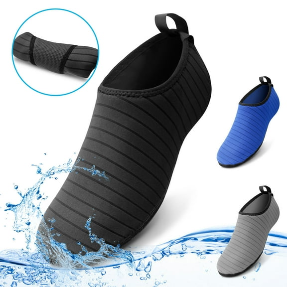 Htwon Waterproof Socks, Beach Volleyball Sand Proof Socks, Wetsuit Snorkel Socks for Men Women Black