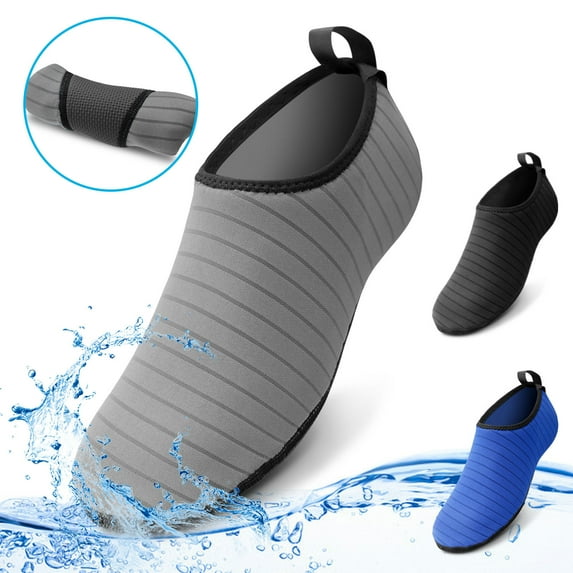 Htwon Waterproof Socks, Beach Volleyball Sand Proof Socks, Wetsuit Snorkel Socks for Men Women Gray