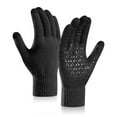 thumbnail image 1 of Htwon Winter Gloves Men Touchscreen Winter Work Gloves Warm Fleece Gloves Soft Lining Elastic Cuff Glove (Black), 1 of 13