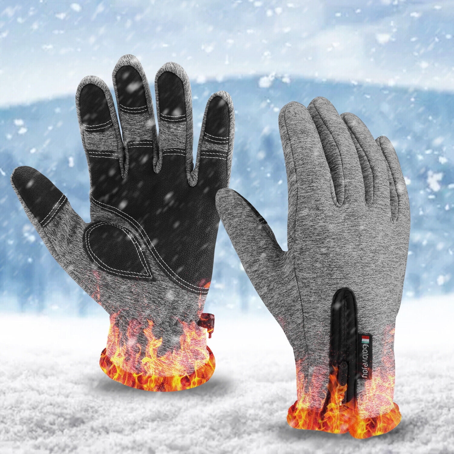 Htwon Winter Gloves Men Women Touch Screen Glove Cold Weather Warm