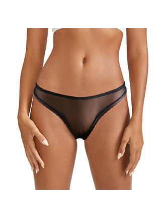 YYDGH Sheer Mesh Panties for Women Floral Lace Embroidered