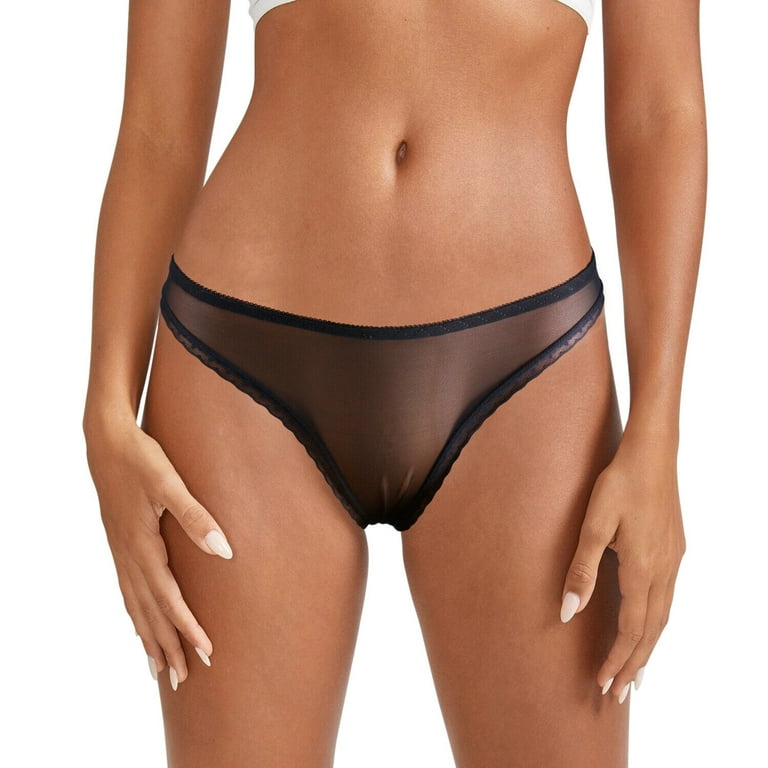 Htwon Women Sheer Panties Thong Ultra-thin Mesh Underwear Lingerie Knicker  See-through