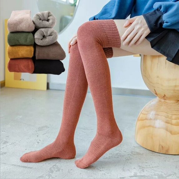 Htwon Women's Cable Knit Thigh High Boot Socks Extra Long Winter Stockings Leg Warmers