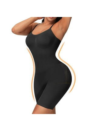 Women Thong Shapewear Bodysuit Slim Body Shaper Sexy Deep V Neck Tummy  Control Camisole Leotards Bodycon Jumpsuit 
