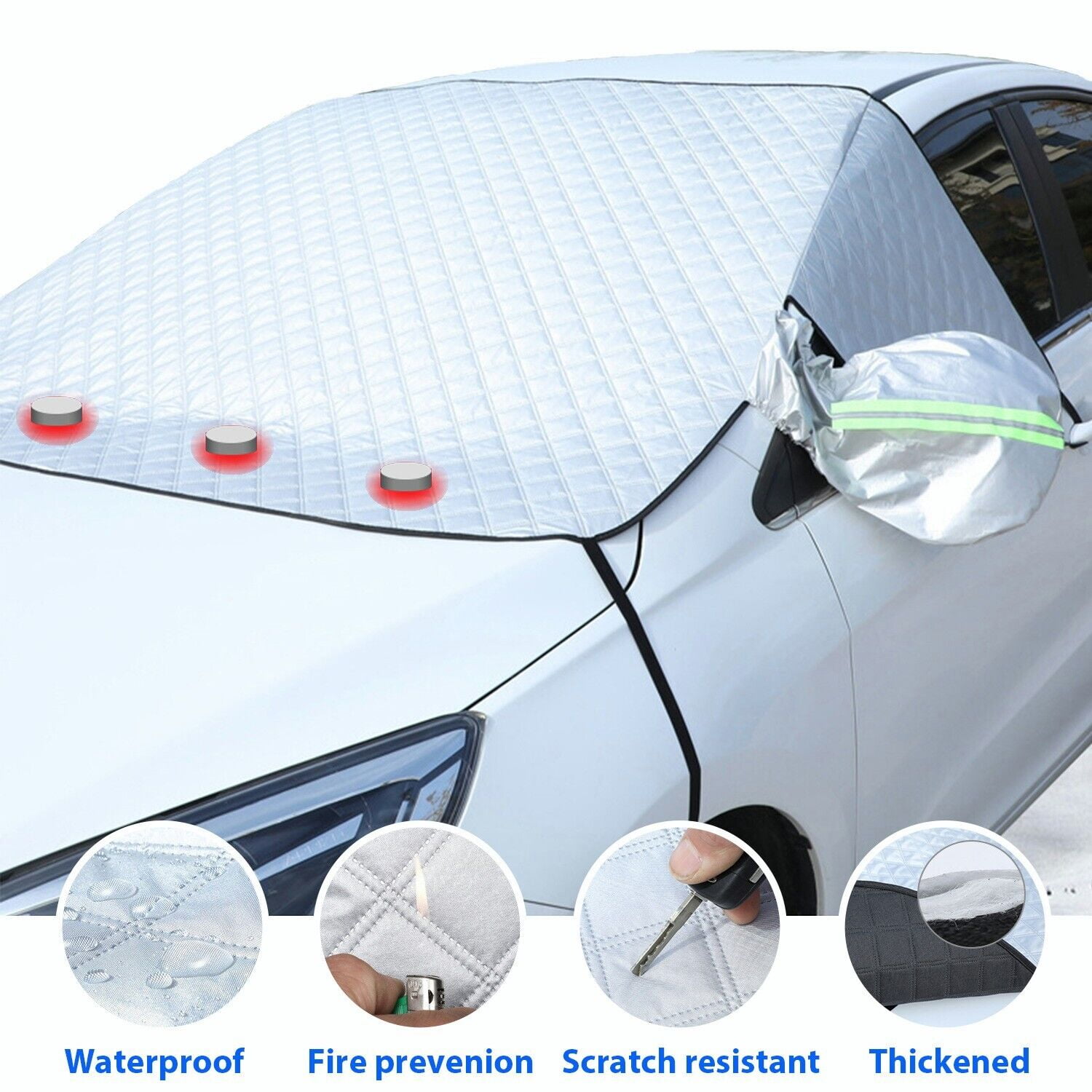 Htwon XL Car Windshield Cover Snow Frost Ice Sun Protector