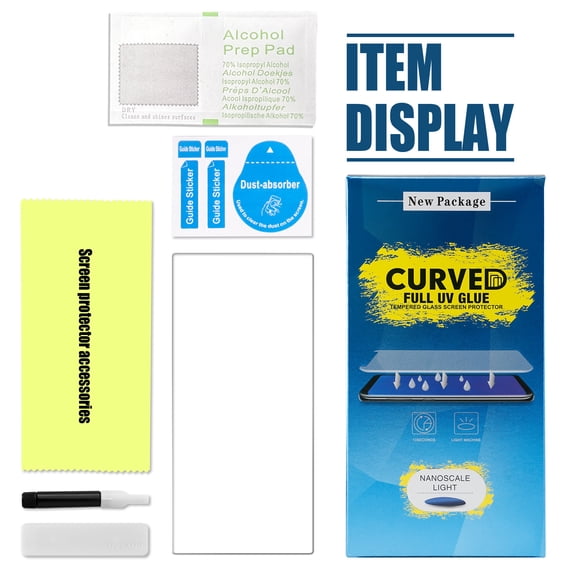 Htwon for Samsung Galaxy S23 Ultra/S23 Plus/S23 Screen Protector UV Tempered Glass Full Cover Film, Clear, 2 Packs