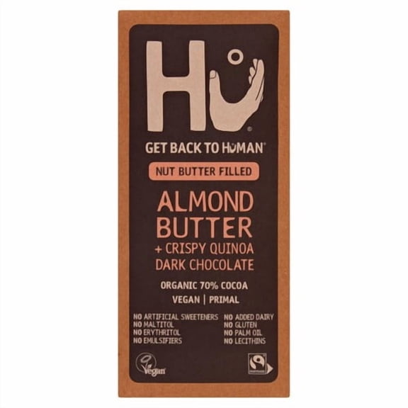 Hu Almond Butter & Crispy Quinoa Dark Chocolate 60g, British Import (Pack of 3)