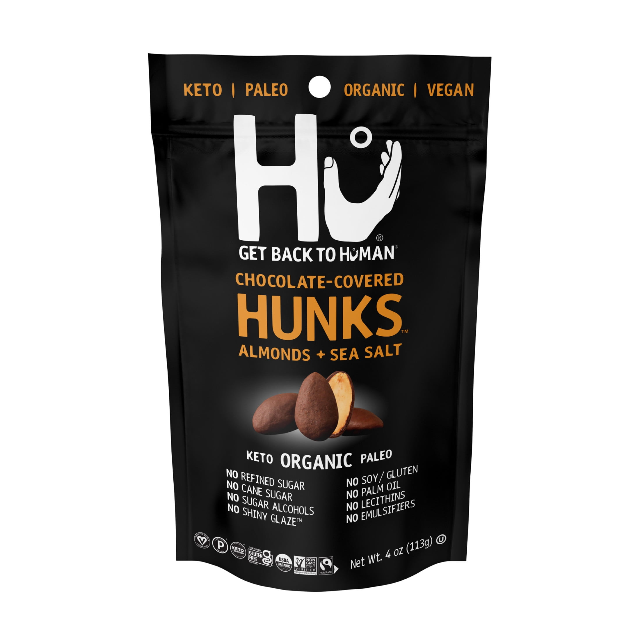 Hu Chocolate Covered Hunks Almonds + Sea Salt, 4 OZ