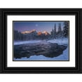 thumbnail image 1 of Hu, Andy 32x24 Black Ornate Wood Framed with Double Matting Museum Art Print Titled - Winter Canadian Rockies, 1 of 4