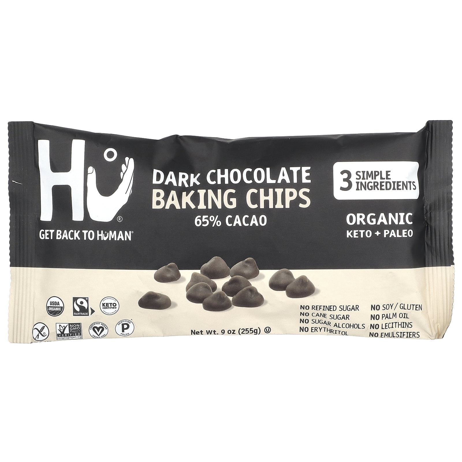 Hu Organic Dark Chocolate Baking Chips 9 oz
