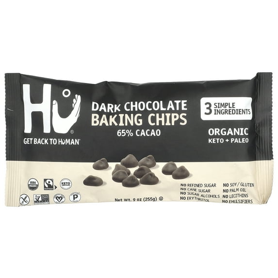 Hu Organic Dark Chocolate Baking Chips 9 oz