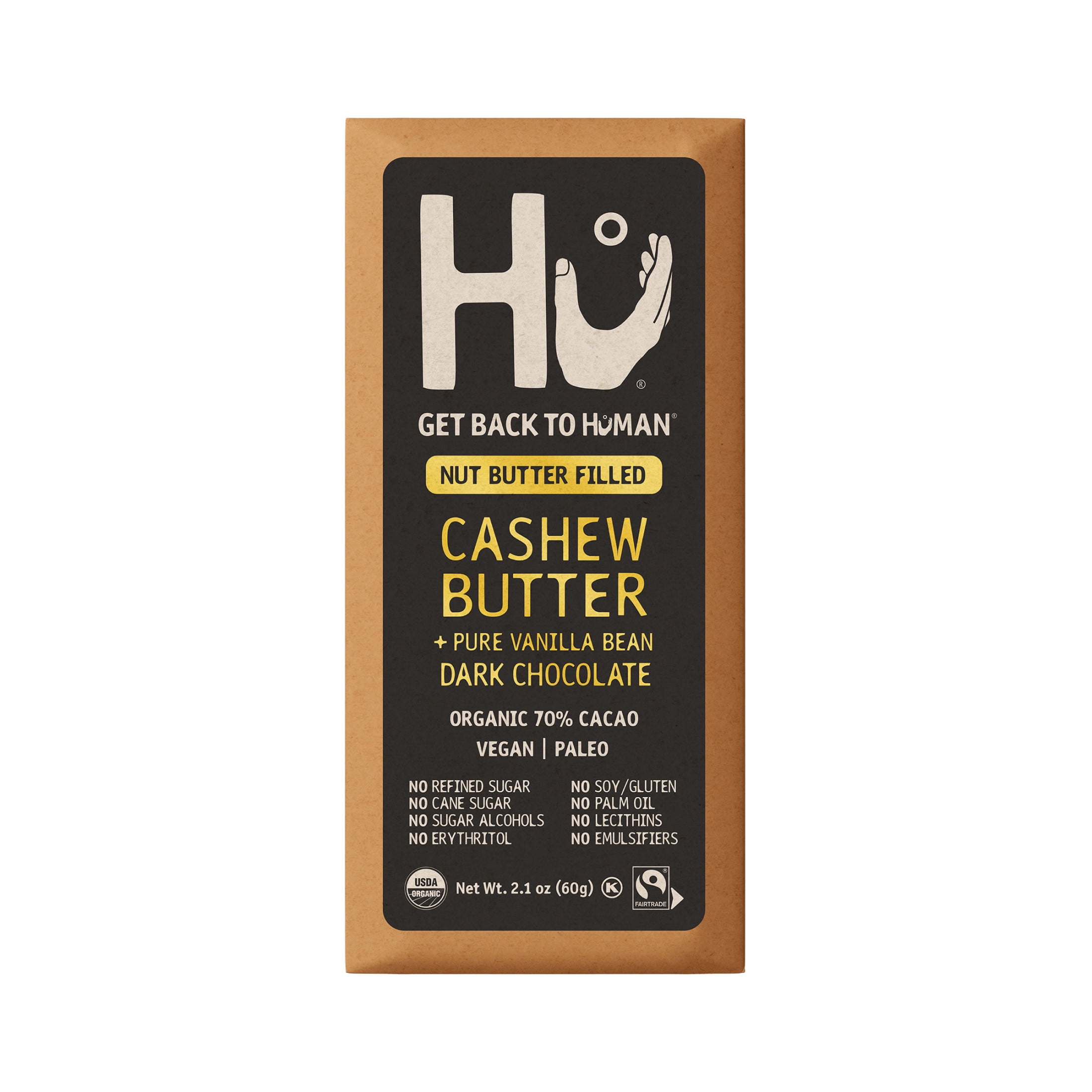 Hu Cashew Butter + Vanilla Bean Dark Chocolate Bar, 2.1 Ounce Bar, 1 Count