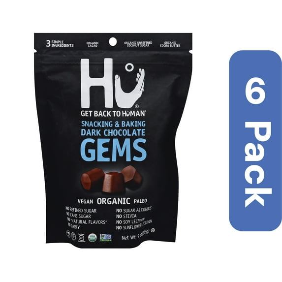 Hu Chocolate Dark Snack Gems 9 oz (Pack Of 6)