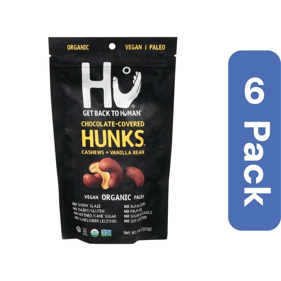 Hu Chocolate Hunks Cashew Vanilla Bean 4 oz (Pack Of 6)